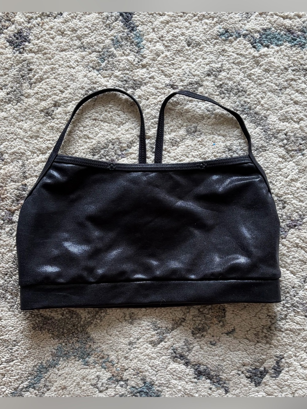 3/$25!!! Weissman Metallic Shiny Racerback Sports Bra - Picture 2 of 6